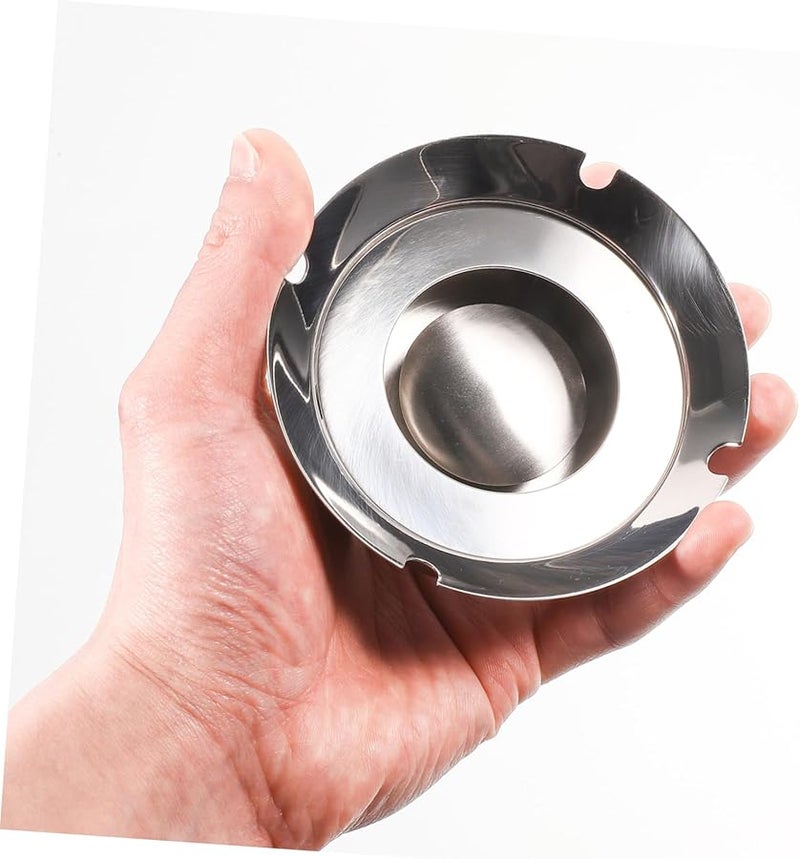 منفضة سجائر فولاذية مقاومة للصدأ إسكندنافية بسيطة خالية من الدخان للسيارة والمنزل - Image 4